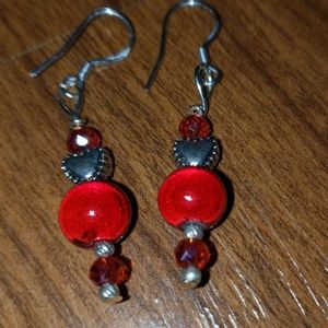 Valentine's Red Heart  Earrings